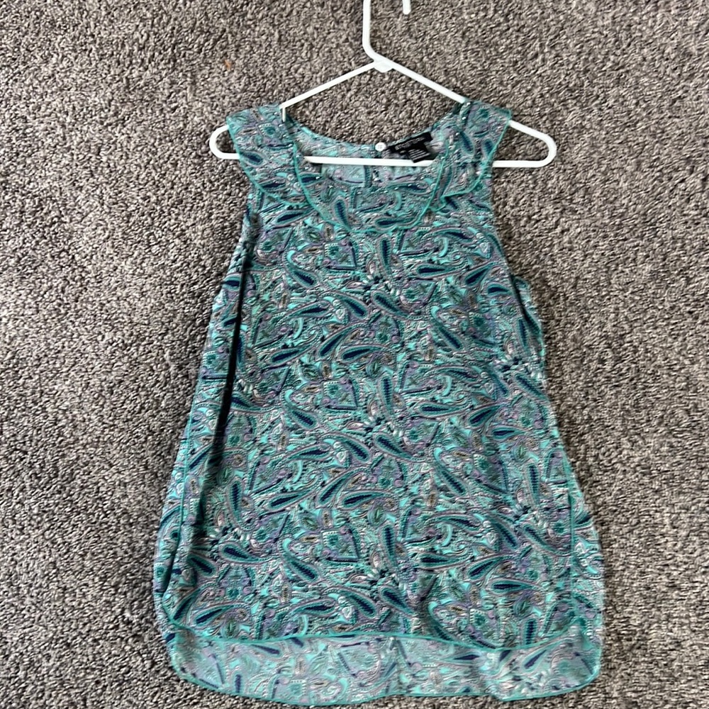 Blue paisley blouse